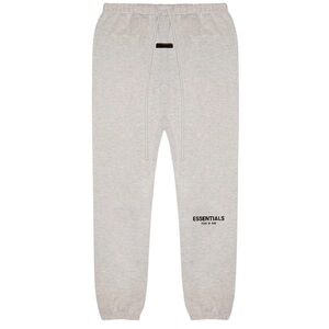 NWT Essentials Fear of Gos Light Oatmeal Gray Sweatpants Joggers Cuffed Men - S